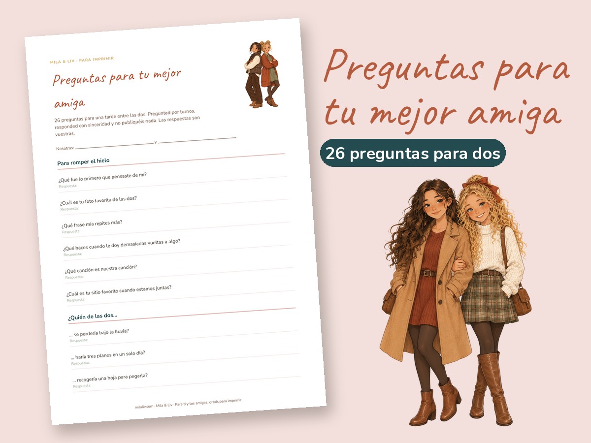 Preguntas para tu mejor amiga
