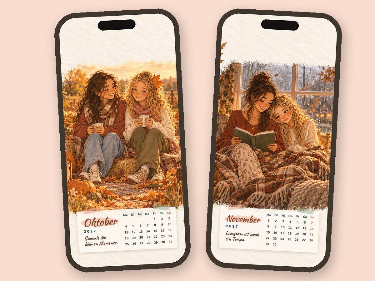 Oktober und November, mit Kalender