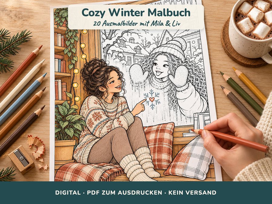 Cozy Malbuch Winter