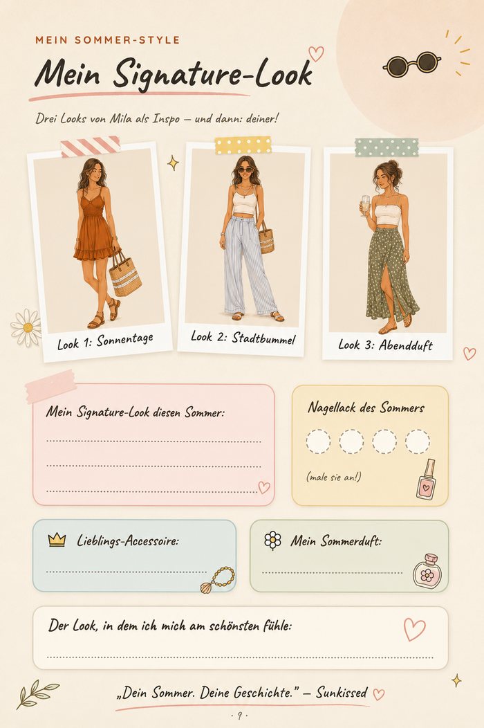 SUNKISSED, Innenseite